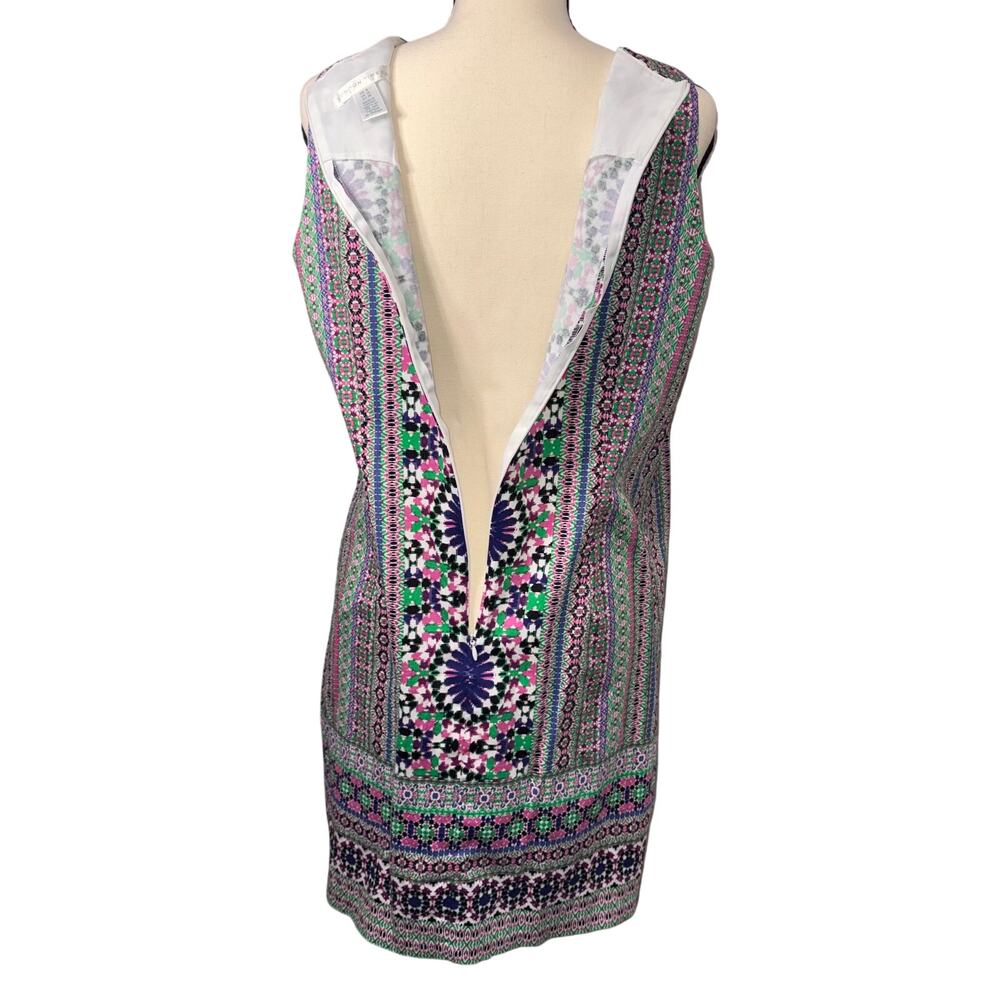 London Times medallion Shift Dress Sleeveless Preppy Coastal Mod P8 - Picture 5 of 9